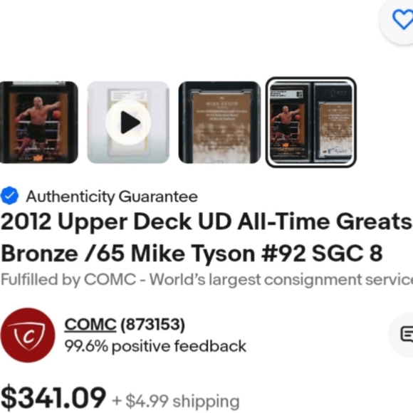 🥊🏆Mike Tyson "Copper Spectrum - 31/65 Insert" Card🏆🥊 - Picture 4 of 6